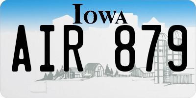 IA license plate AIR879