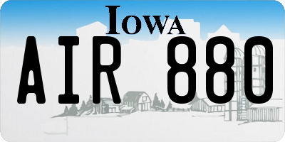 IA license plate AIR880
