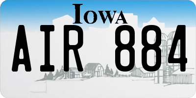 IA license plate AIR884