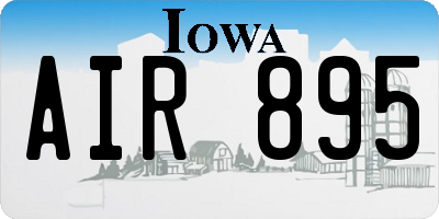 IA license plate AIR895