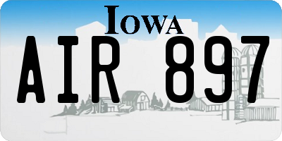 IA license plate AIR897