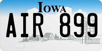 IA license plate AIR899
