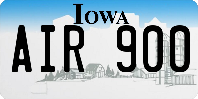 IA license plate AIR900