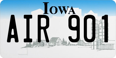 IA license plate AIR901