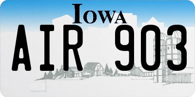 IA license plate AIR903
