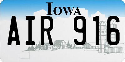 IA license plate AIR916