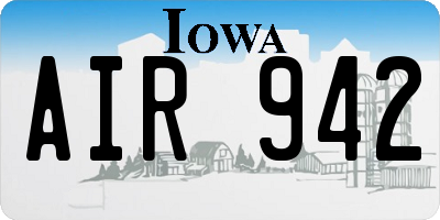IA license plate AIR942