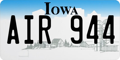 IA license plate AIR944