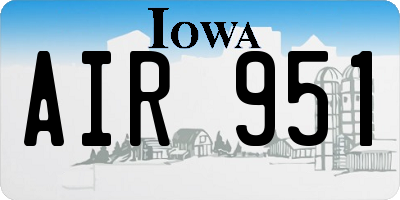 IA license plate AIR951
