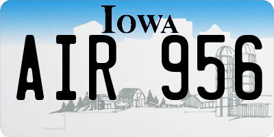 IA license plate AIR956