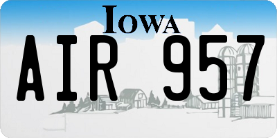 IA license plate AIR957