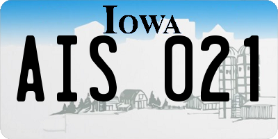 IA license plate AIS021