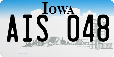 IA license plate AIS048