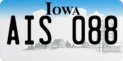 IA license plate AIS088