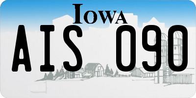 IA license plate AIS090