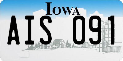 IA license plate AIS091