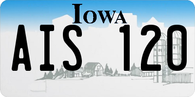 IA license plate AIS120