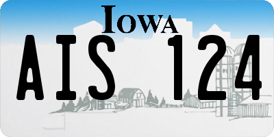 IA license plate AIS124
