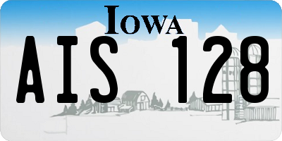 IA license plate AIS128