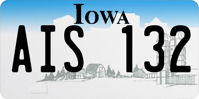 IA license plate AIS132