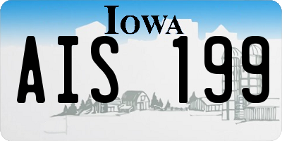 IA license plate AIS199