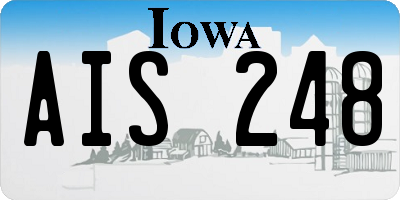 IA license plate AIS248