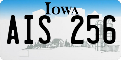 IA license plate AIS256