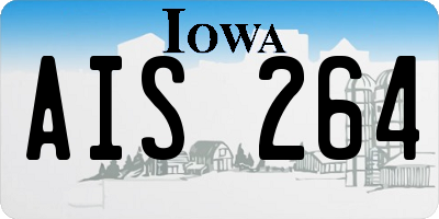 IA license plate AIS264