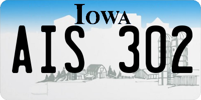 IA license plate AIS302