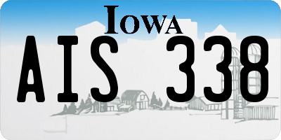 IA license plate AIS338