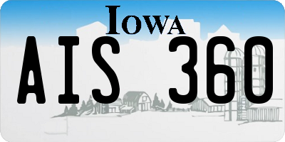 IA license plate AIS360