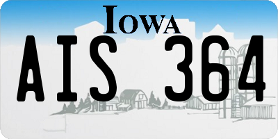 IA license plate AIS364