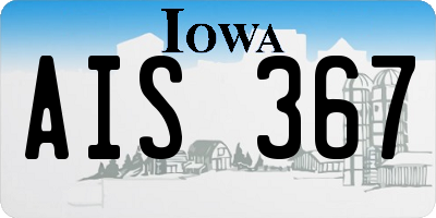 IA license plate AIS367