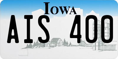 IA license plate AIS400