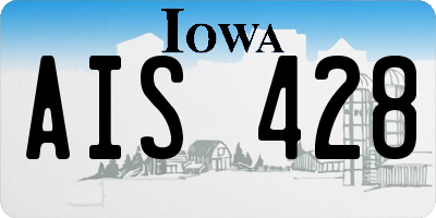 IA license plate AIS428
