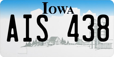 IA license plate AIS438