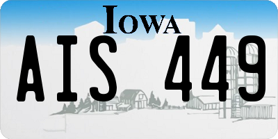 IA license plate AIS449