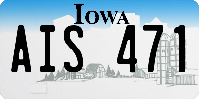 IA license plate AIS471