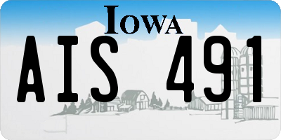 IA license plate AIS491