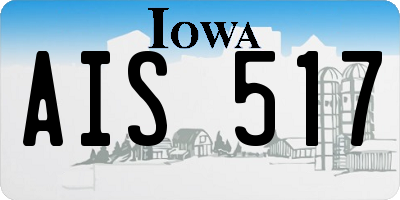 IA license plate AIS517