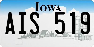 IA license plate AIS519