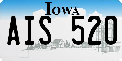 IA license plate AIS520