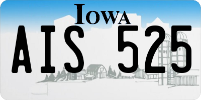 IA license plate AIS525