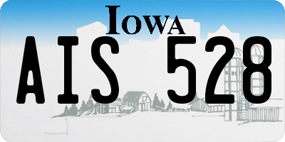 IA license plate AIS528
