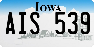 IA license plate AIS539