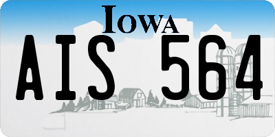 IA license plate AIS564