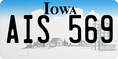 IA license plate AIS569