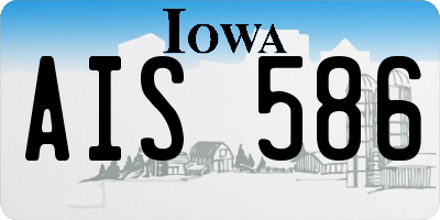 IA license plate AIS586