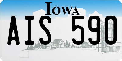 IA license plate AIS590