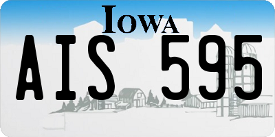 IA license plate AIS595